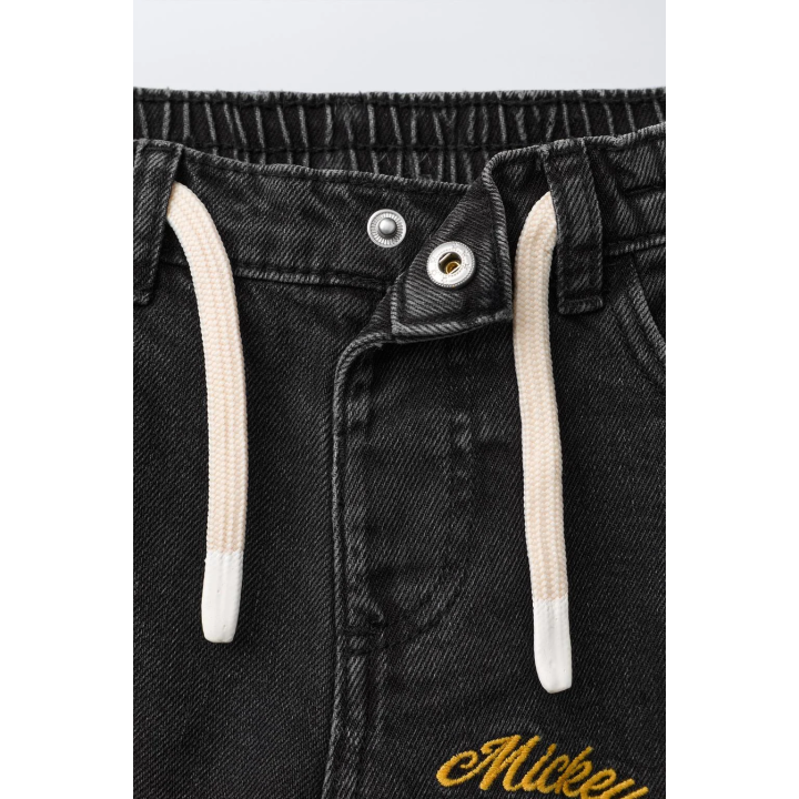 Джинсы в стиле багги с вышитым mickey mouse © disney