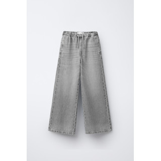 ДЖИНСЫ С ШИРОКИМИ ШТАНИНАМИ И ШНУРКАМИ