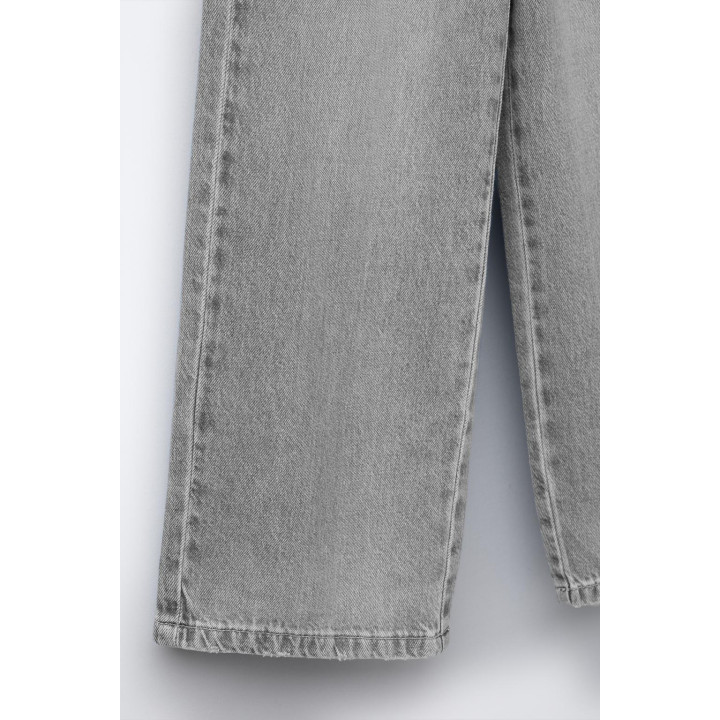 ДЖИНСЫ С ШИРОКИМИ ШТАНИНАМИ И ШНУРКАМИ