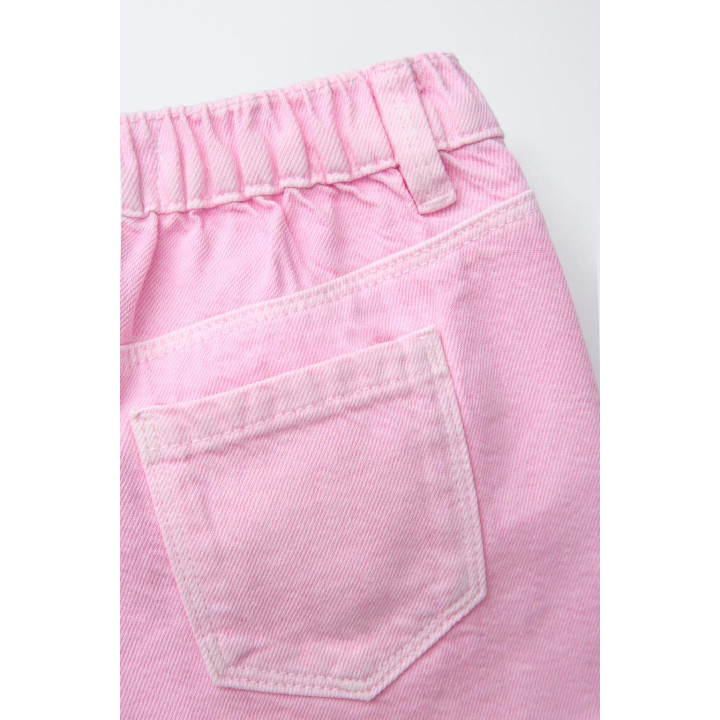 Шорты-бермуды twill mom fit