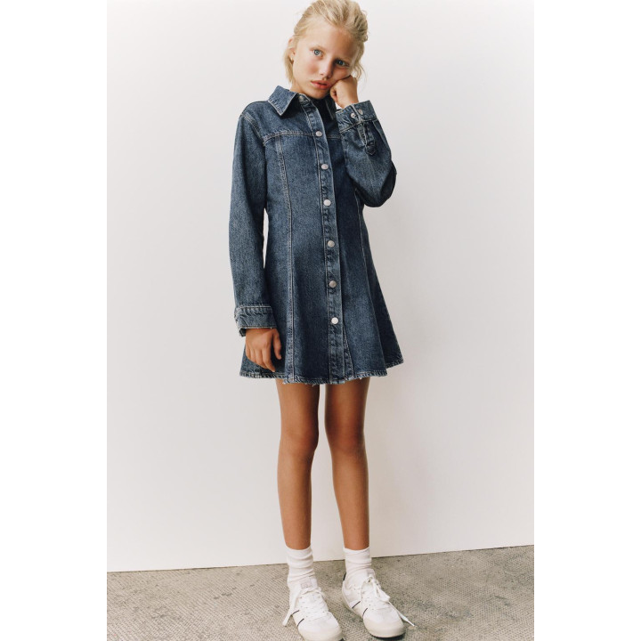 ДЖИНСОВОЕ ПЛАТЬЕ С РАЗРЕЗАМИ