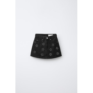 ДЖИНСОВАЯ ЮБКА СО ЗВЕЗДАМИ И БЛЕСТКАМИ