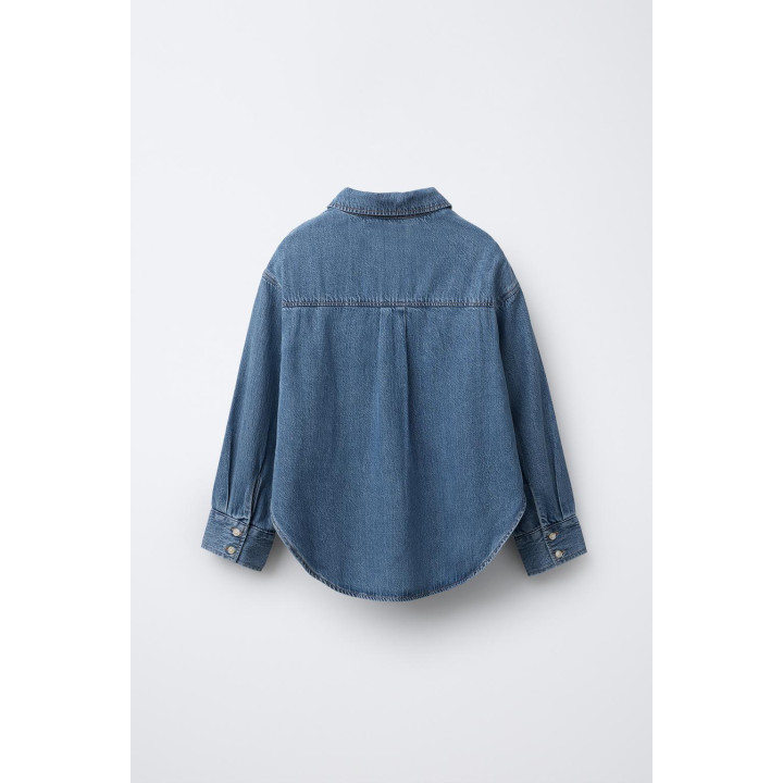 КОМПЛЕКТ: ДЖИНСОВАЯ РУБАШКА И ФУТБОЛКА В РУБЧИК