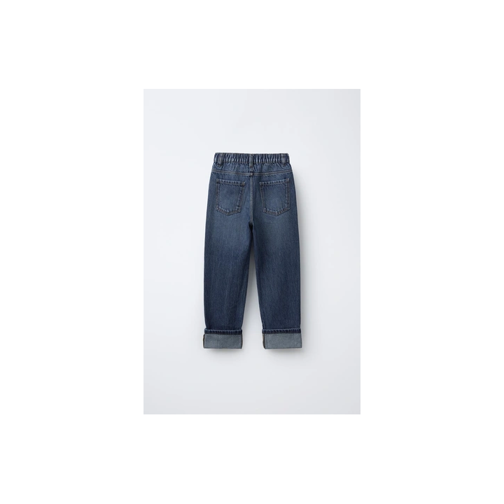 ДЖИНСЫ СВОБОДНОГО КРОЯ С ОТВОРОТАМИ