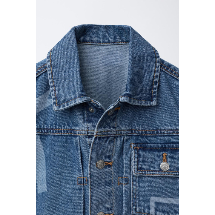 ДЖИНСОВАЯ КУРТКА С ПРИНТОМ