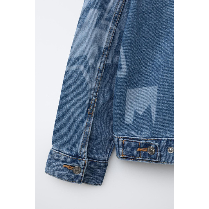 ДЖИНСОВАЯ КУРТКА С ПРИНТОМ