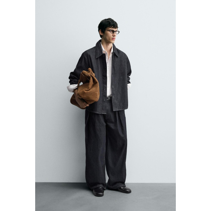 ДЖИНСЫ WIDE-LEG СО СКЛАДКАМИ