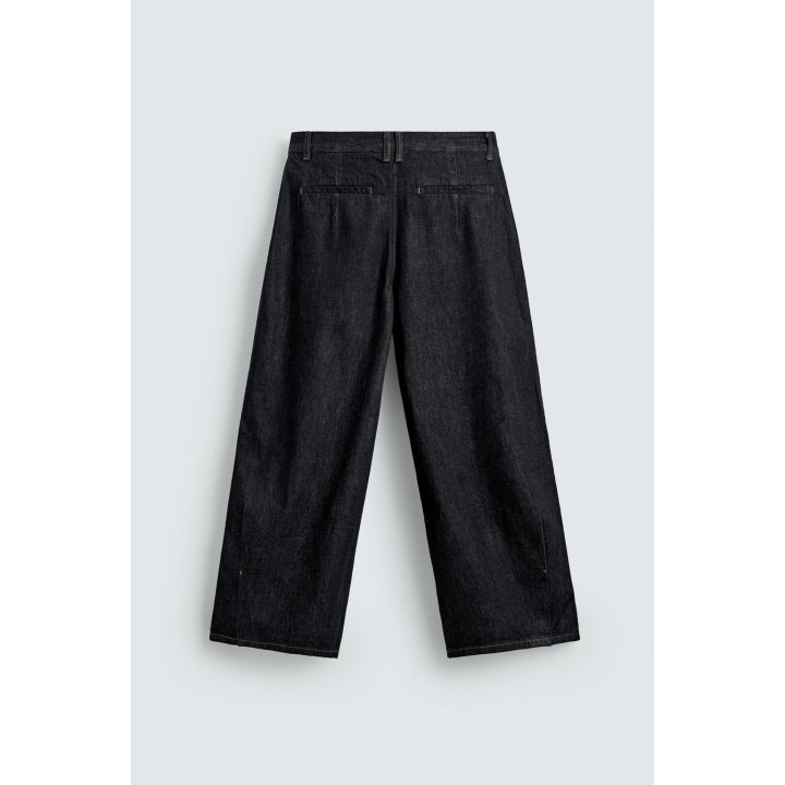 ДЖИНСЫ WIDE-LEG СО СКЛАДКАМИ