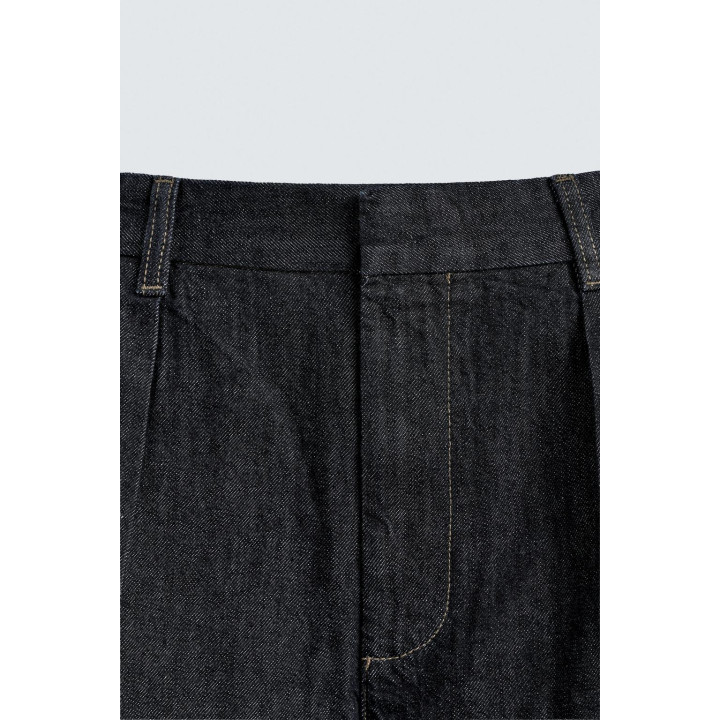 ДЖИНСЫ WIDE-LEG СО СКЛАДКАМИ