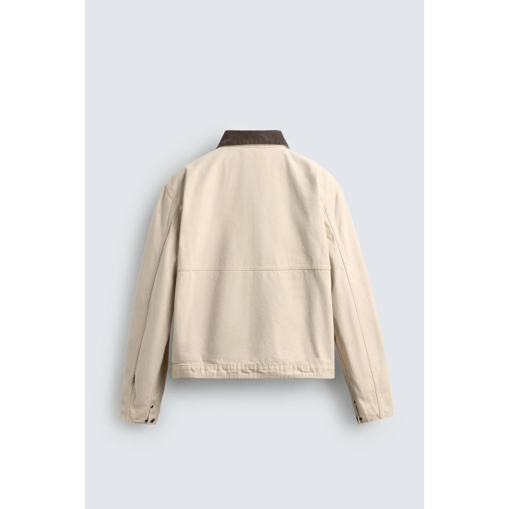 Куртка с контрастным воротником