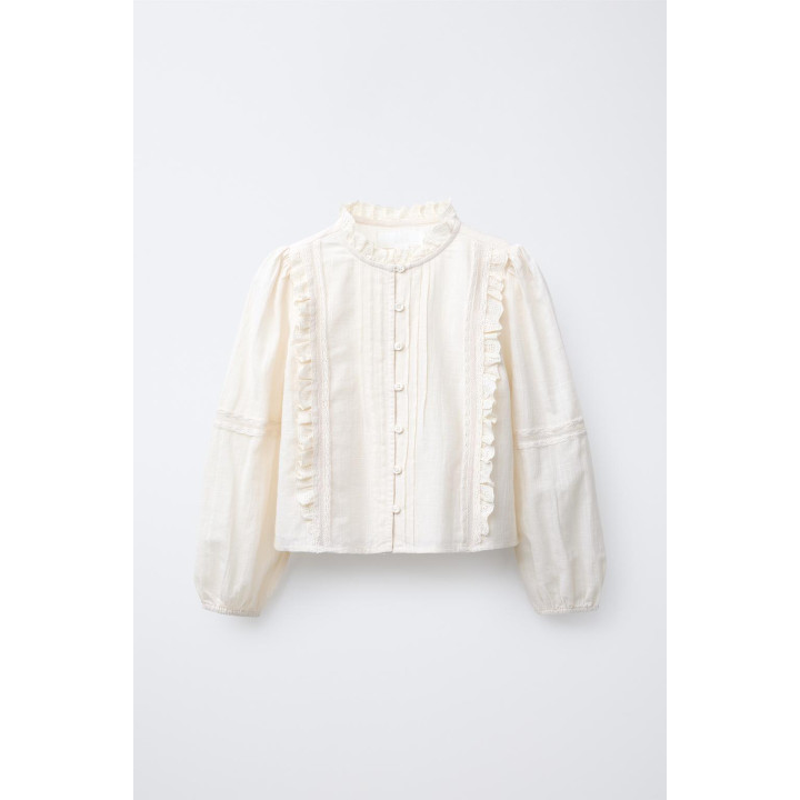 РУБАШКА В РОМАНТИЧЕСКОМ СТИЛЕ С КРУЖЕВОМ