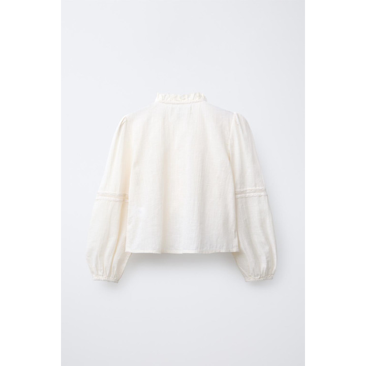 РУБАШКА В РОМАНТИЧЕСКОМ СТИЛЕ С КРУЖЕВОМ