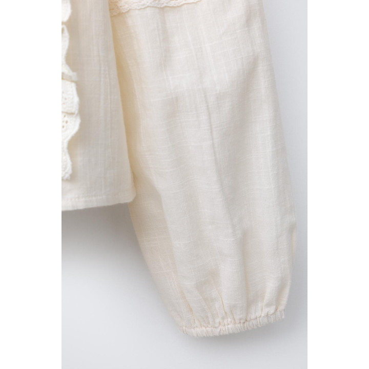 РУБАШКА В РОМАНТИЧЕСКОМ СТИЛЕ С КРУЖЕВОМ