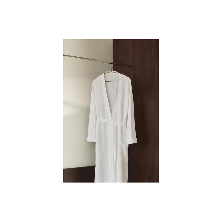 STRIPED BATHROBE WITH HOOD