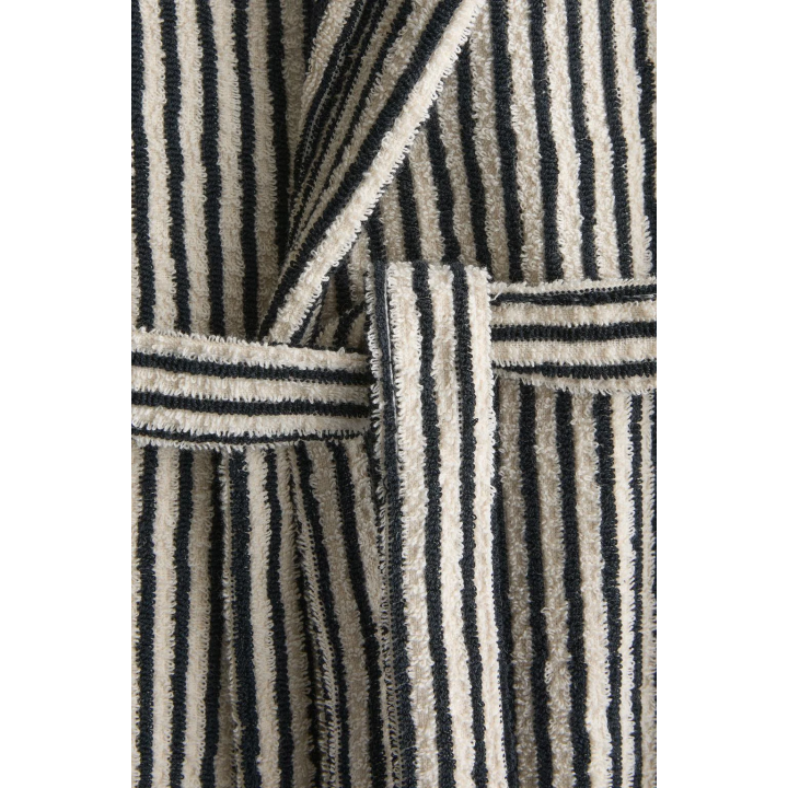 STRIPED BATHROBE WITH HOOD