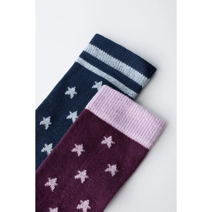 Набор из 2 пар высоких носков с звездным принтом