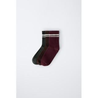 Набор из трех длинных носков с полосками