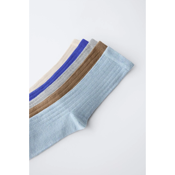 Набор из пяти длинных ребристых носков