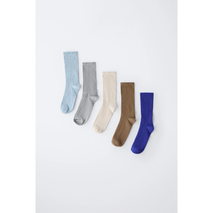 Набор из пяти длинных ребристых носков