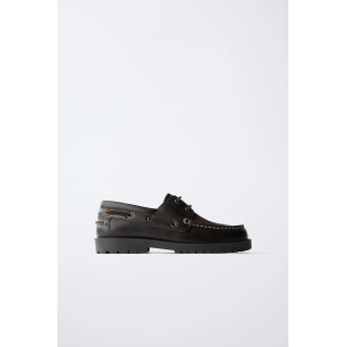 КОМБИНИРОВАННЫЕ КОЖАНЫЕ ТОПСАЙДЕРЫ