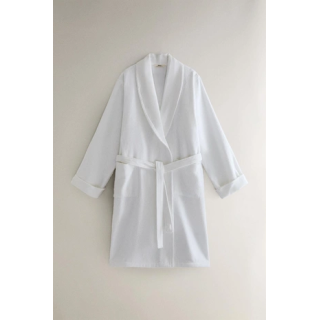 COTTON BATHROBE WITH APPLIQUÉ FABRIC