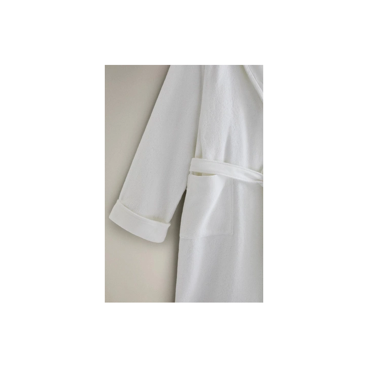 COTTON BATHROBE WITH APPLIQUÉ FABRIC