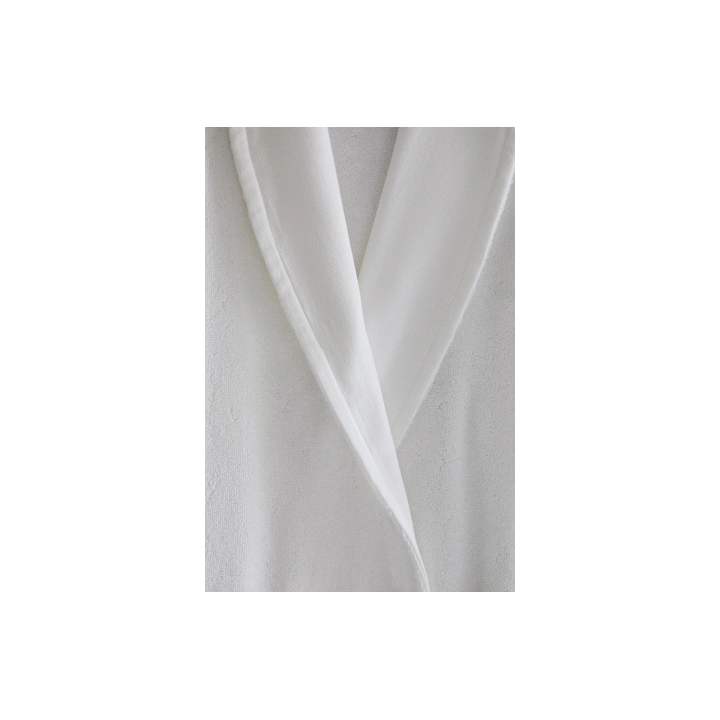 COTTON BATHROBE WITH APPLIQUÉ FABRIC