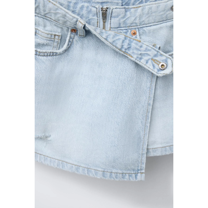 Джинсовая юбка-бермуды