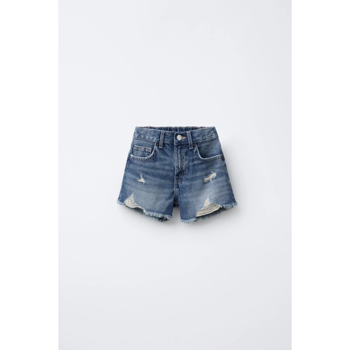 ДЖИНСОВЫЕ ШОРТЫ С РАЗРЕЗАМИ