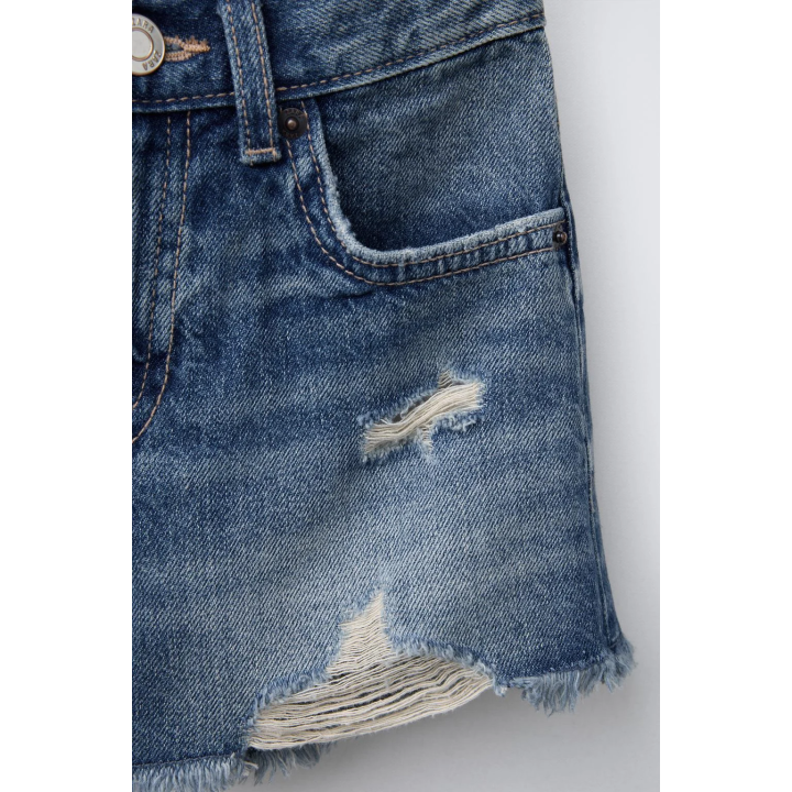 ДЖИНСОВЫЕ ШОРТЫ С РАЗРЕЗАМИ