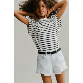 ДЖИНСОВЫЕ ШОРТЫ С РАЗРЕЗАМИ