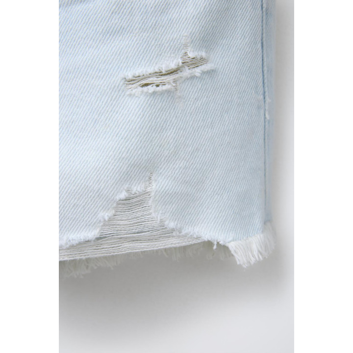 ДЖИНСОВЫЕ ШОРТЫ С РАЗРЕЗАМИ