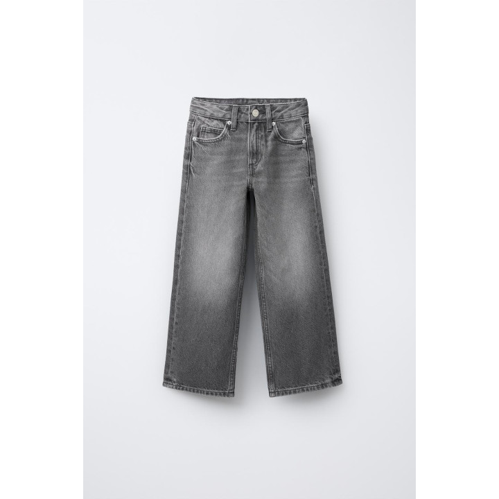 ДЖИНСЫ WIDE LEG СО ЗВЕЗДАМИ И АНИМАЛИСТИЧЕСКИМ ПРИНТОМ