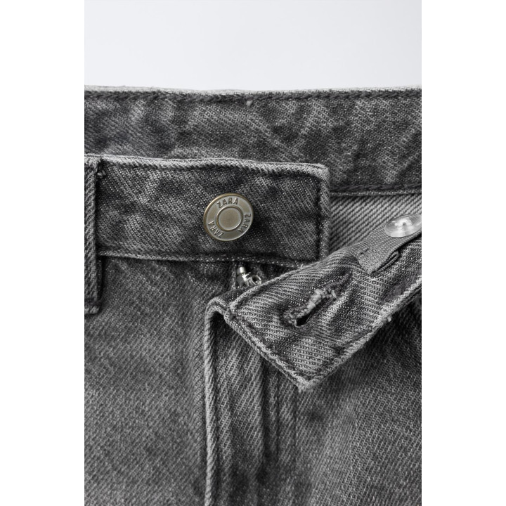 ДЖИНСЫ WIDE LEG СО ЗВЕЗДАМИ И АНИМАЛИСТИЧЕСКИМ ПРИНТОМ