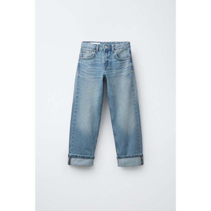 ДЖИНСЫ STRAIGHT С ЗАПЛАТКАМИ-СЕРДЕЧКАМИ