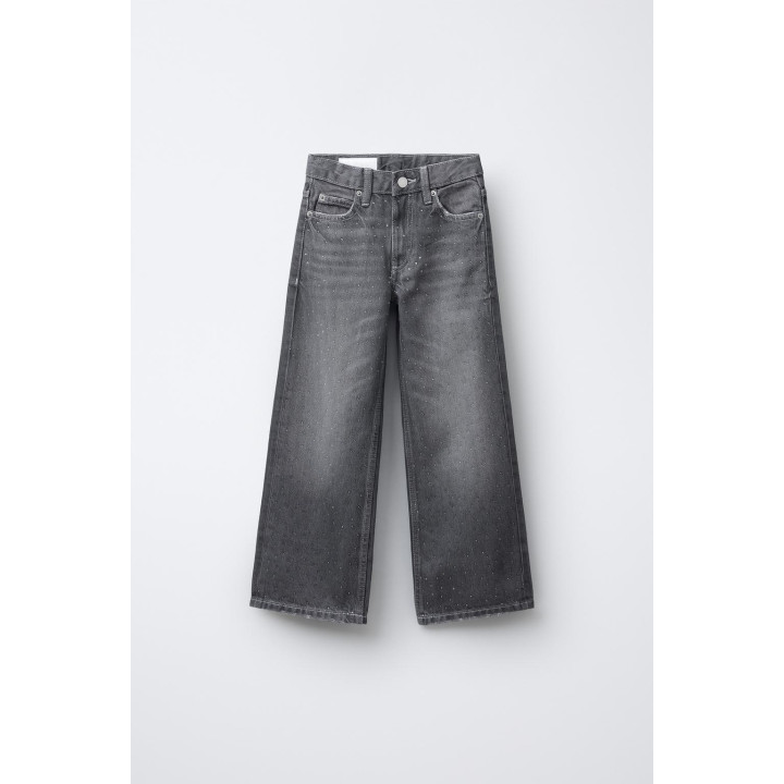 ДЖИНСЫ WIDE LEG СО СТРАЗАМИ