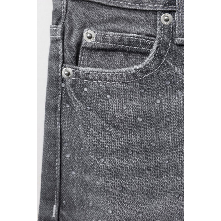 ДЖИНСЫ WIDE LEG СО СТРАЗАМИ