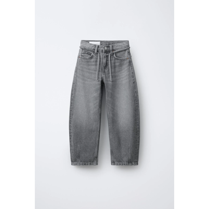 ДЖИНСЫ BARREL С ПОЯСОМ