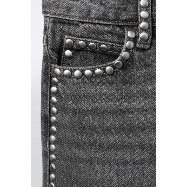 ДЖИНСЫ STRAIGHT С ЗАКЛЕПКАМИ