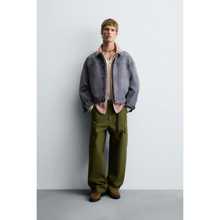 КУРТКА С ЭФФЕКТОМ ПОТЕРТОСТИ BOXY FIT