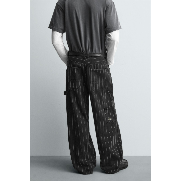 БРЮКИ BALLOON FIT В ПОЛОСКУ