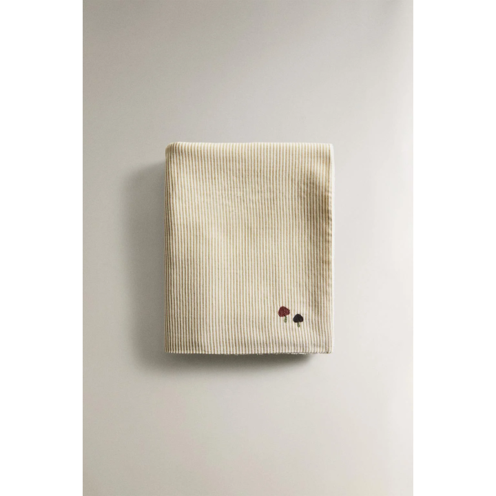 STRIPED MUSLIN BABY BATH TOWEL