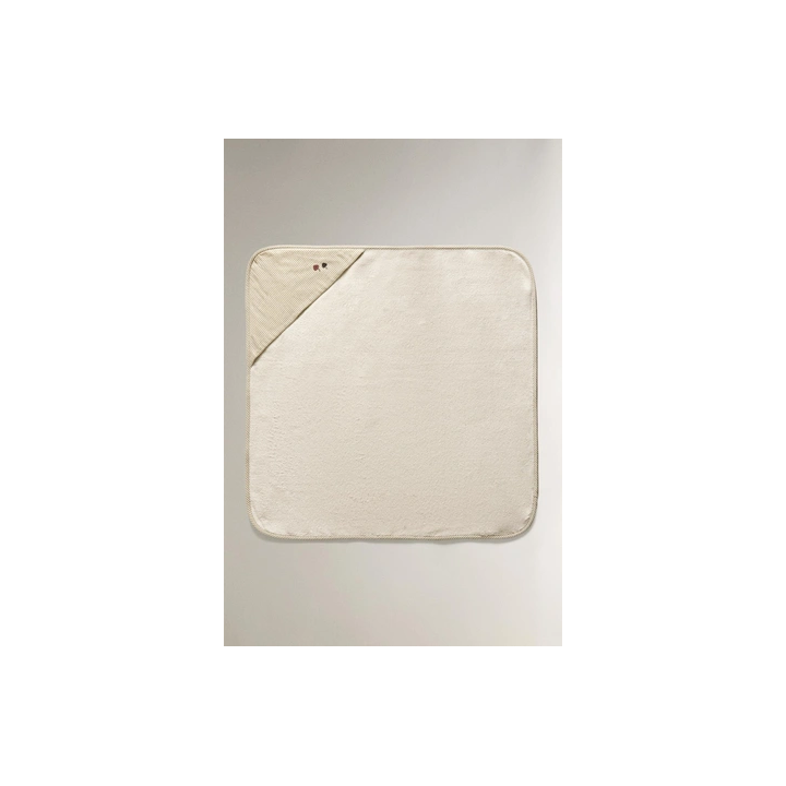 STRIPED MUSLIN HOODED BABY TOWEL