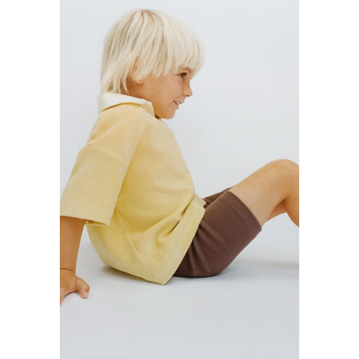 ШОРТЫ-ВЕЛОСИПЕДКИ В РУБЧИК С НАШИВКОЙ