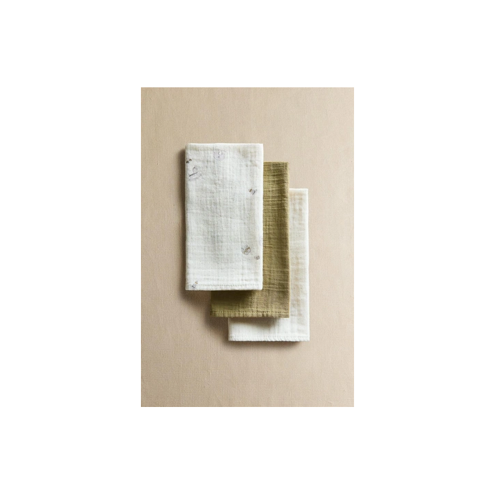 BABY MUSLIN CLOTHS (PACK OF 3)