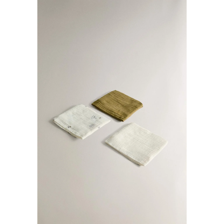 BABY MUSLIN CLOTHS (PACK OF 3)
