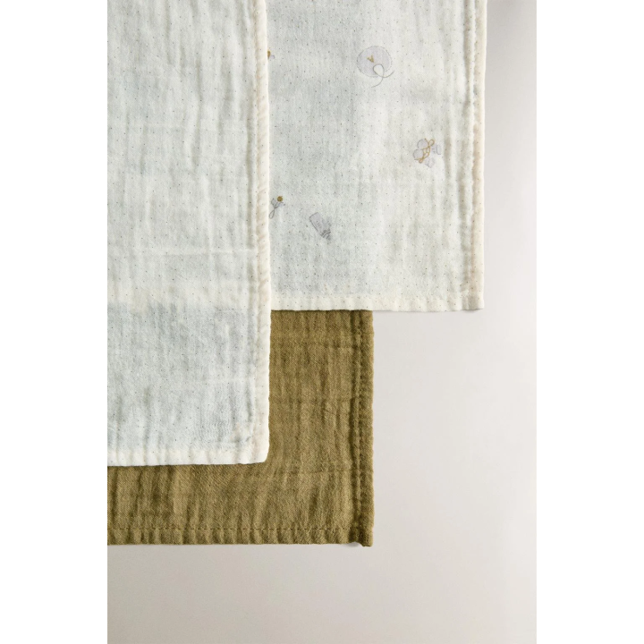 BABY MUSLIN CLOTHS (PACK OF 3)