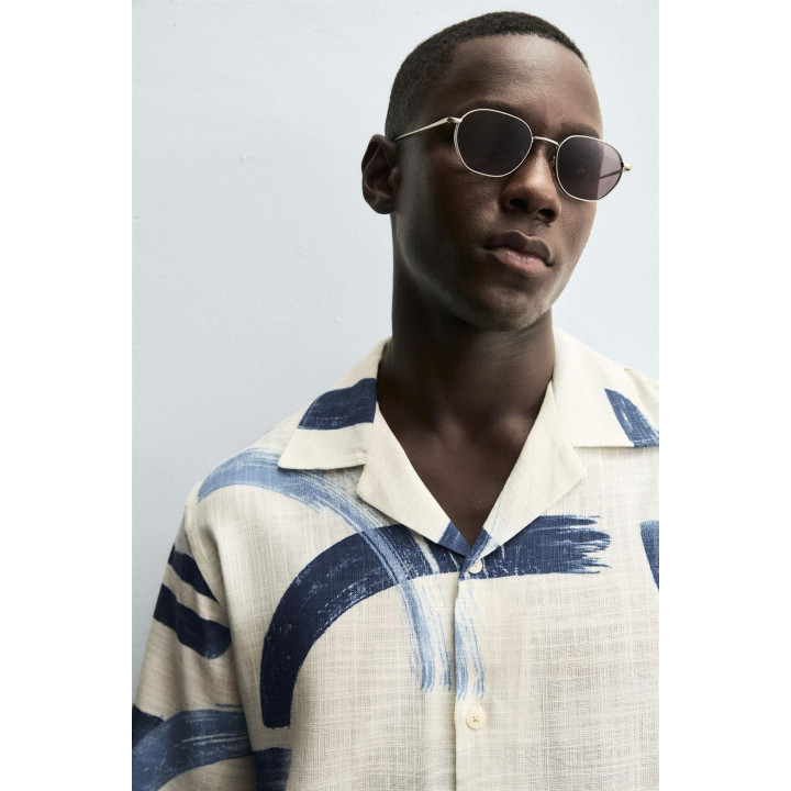 РУБАШКА С АБСТРАКТНЫМ ПРИНТОМ