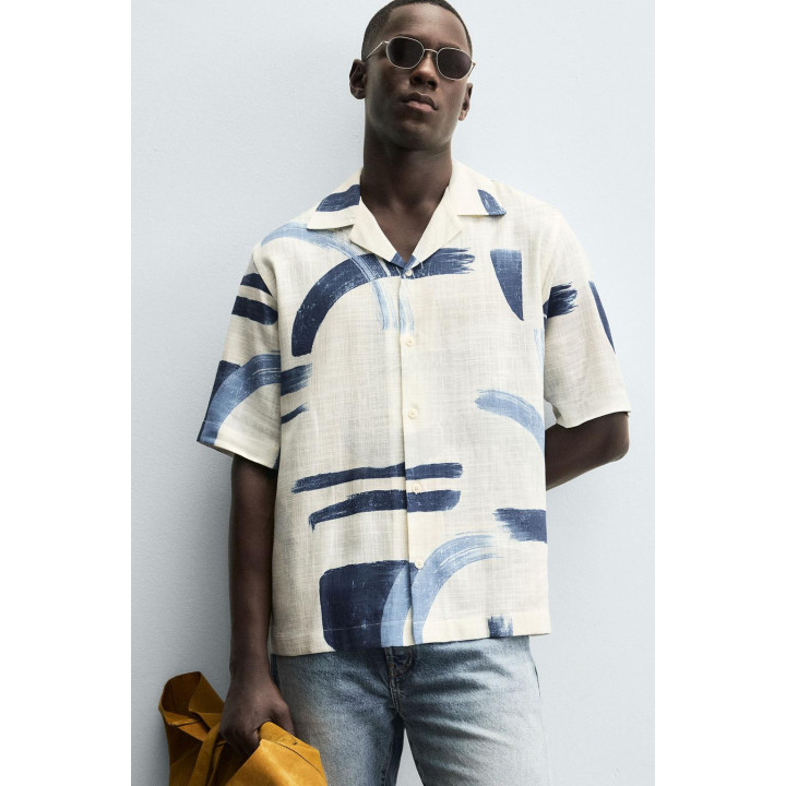 РУБАШКА С АБСТРАКТНЫМ ПРИНТОМ