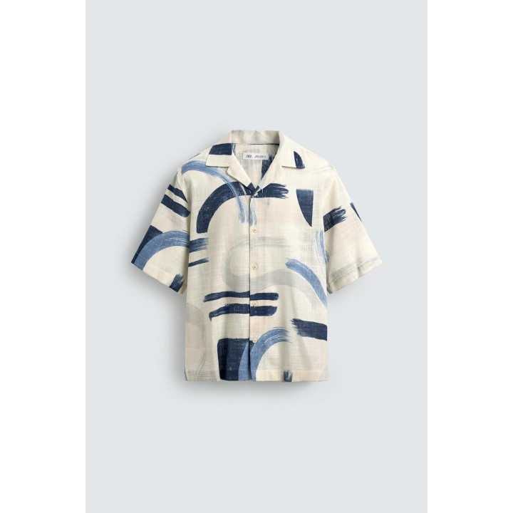 РУБАШКА С АБСТРАКТНЫМ ПРИНТОМ